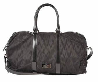Valentino mens bags - duffle in fabric and leather